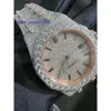 Pass Diamond Tester Moissanite Montre à diamant mécanique faite à la main pour homme