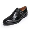 Dress Shoes Weitasi Arrival Crocodile Leather Men Pure Manual Rubber Soles Making Male Business Formal