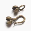 Componenti 100set Flower Hook Brass Hook Shook Clasps Connettore senza cadmio per i gioielli fai -da -te che producono accessori per orecchini per cravatta portachiavi