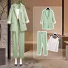 3 Pcs/Set Formal Women Busin Outfit Loose Blazer Vest Trousers Set OL Style Breathable Busin Trip Meeting E3HV#