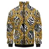 FI AnimalsNake Skin Leopard Gold Mönster Harajuku Casual Pullover 3D Printed Zipper Hoodie Sweatshirt Jacket Män för kvinnor L6XI#