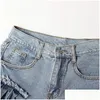 Mulheres Shorts Chicever Casual Azul para Mulheres Cintura Alta Trabalho Ruffles Bolsos Asmmetrical Slim Calça Curta Feminino Verão 210719 Drop D Dhzbg