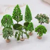 Dekorative Blumen Micro Landschaft Baum Mini Garten Dekoration gefälschte Sand Tisch DIY Modell kleine Ornament