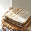 Blankets Bohemian Large Shawl Simple Nordic Acrylic Napping Blanket Sofa Cover Knitted Soft Winter Warm Decor