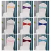 Sashes Chair Sashes Bows Wedding Lycra Chair Spandex Bands Stretch With For Chair Covers Decoration Party Dinner Banquet