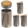 Jars 4 Pcs Metal Gift Jar Airtight Food Storage Household Tea Canisters Lids Container Jars Tin Cans Coffee Kitchen Home Containers