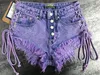 logami Highwaisted Mini Jeans Shorts Mulheres Ambos os Lados Gravata Mini Curto Sexy Shorts Jeans Jeans V1oG #