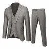 Hommes Blazers 3 pièces Ensembles Busin 2 Costumes Gilet Pantalon Bleu Manteaux Fête De Mariage 2023 Formelle Élégante Vestes Coréen Slim Costume N8Jq #