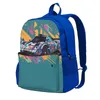 Sac à dos vitesse sport voiture Graffiti forme simplifiée sacs à dos en plein air garçon fille concepteur impression sacs d'école Streetwear sac à dos