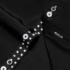 Men's Dress Shirts Designer Solid Black Shirt Long Sleeve Business Casual Social Blouse With White Dot Contrasting Cuff Collar