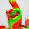 Kit de tuyaux en verre de bang en silicone coloré narguilé pipe à eau barboteur filtre en verre plates-formes pétrolières bol portable étui de rangement amovible porte-cigarette pipes à main pour fumer