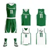 Custom Reversible Basketball Jersey Uniform Personalized Printed Double Sided Shirt Mens Tank Top with Shorts Set 240318