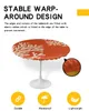 Table Cloth Coral Carpet Orange Round Tablecloth Elastic Cover Indoor Outdoor Waterproof Dining Decoration Accessorie