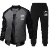 مجموعات مخصصة بانت في فصل الشتاء الخريف Fi Men Clothing Sport Jackets Disual Baseball and Pants مجموعات من الذكور بدلة الركض في الهواء الطلق O3FU#