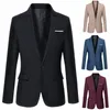 Veste de costume pour hommes, Blazer d'affaires décontracté, élégant, noir, Slim Fit, bleu marine, rouge, Plaid, printemps automne, costumes masculins, manteau I910 #