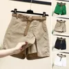 Femmes Minceur Shorts Taille Haute Jupe Short Pour Femme Avec Poches Fendues Latérales Au-dessus Du Genou Longueur Couleur Unie Pour Femme X8PM #