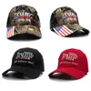 Cappello da baseball ricamato con cappuccio mimetico Trump 2024 con cinturino regolabile