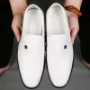 Botlar tafn bahar erkek loafers deri erkek ayakkabı yaz içi boş nefes alabilen oxfords adam rahat ayakkabılar, resmi elbise ayakkabıları üzerinde insan için