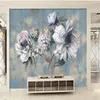 Sfondi Milofi Carta da parati personalizzata di grandi dimensioni Murale Pittura a olio 3D Sfondo di fiori vintage