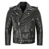 Jaqueta masculina de couro PU motocicleta fashion slim fit casaco de couro 240320