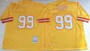 Retrocesso de futebol vintage 12 Tom Brady Jersey 75º aniversário 63 Lee Roy Selmon 99 Warren Sapp 40 Mike Alstott 56 Hardy Nickerson Vermelho Amarelo Retro Costurado