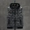 Gilet invernali da uomo di marca più venduti Nuovo gilet casual maschile Giacche maniche all'aperto Capispalla Gilet con cappuccio z6Uw #