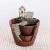 Retro boerderij bloempot voor vetplanten planten decoratieve plantenbak mini bonsai bloempot sprookjestuin thuis desktop decoratie 240320