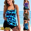 Dames Badmode 2022 Sexy Tankini Dames Zomer Tweedelige Luipaardprint Badpak Vrouwelijke Tie-geverfde Grote Maat Bikini Badmode Badpak T240328