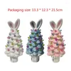 Party Decoration LED Ceramics Figurine Easter Ornament Festival Room Decors Light Up Supply