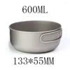 Köksredskap sätter 3st Titanium Folding Bowls Lunch Box Outdoor Camping Cooking Bowl Travel Handing Dinner Boxes 450 ml 500 ml 600 ml