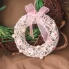 Party Decoration Rattan Hollow Out Wreath For Wood Flowers Ornament Wedding White Festival Home Craft Diy Wall Decor D7 "