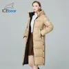 IceBear 2023 Nowa damska dwustronna płaszcz LG Findidal Curtable Findilna kapturowa kobieca marka odzieży GWD22512P B4XZ#
