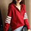 Dames Hoodies Sweatshirts Herfst Winter Los Casual Gestreept Gedrukt Gebreid Koreaans Nieuw Y2K Chic Jas Rits Top Dames Effen Kleur 24328