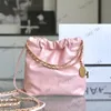 Fashion luxury bags ladies designer bag 22 handbag mini small Metallic Distressed Letter crossbody shoulder Bag tote bag handbag bucket bag Calfskin 10A expensive