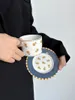 Кружки в стиле ретро, кофейное блюдце, костюм, высококачественная послеобеденная чашка для послеобеденного чая, пасторальная французская керамическая чашка