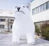 Ballon gonflable blanc géant de 5m 16,4 pieds de haut, ours polaire avec bande et souffleur pour la décoration d'événements en ville