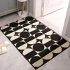 Tapetes de banho simples e confortável estilo sili porta de entrada tapete sala de estar piso casa nórdico abstrato
