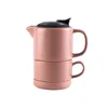 Mugs Coffee Pot Cup Kit Ceramic Mug Tea Set Tumbler Caneca Retro Teacup Tableware Office Dessert Simple Mini Water Kettle