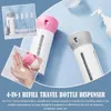 Lagringsflaskor 40 ml 4 i 1 Portable Travel Liquid Dispenser Bottle Shampo Conditioner Parfym Sub-Bottle Lotion Container tom P Z4D9