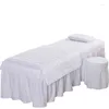 Sängkläder sätter 4st Plaid Beauty Salon Massage Spa Relax Bed Sheets Bedskirt Pallcover Pillowcase Däcke Summer Quilt Cover