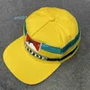 Rhude Mesh Flat Brim Hat z wysoką wartością estetyczną modną markę unisex dla kierowców Ochrona przeciwsłoneczna amerykański styl 2