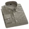 Nouveau dans la chemise Fi Trends100% cott Chemises à manches LG pour hommes Slim Fit Chemise unie décontractée Vêtements rayés à carreaux doux C2I7 #