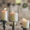Kerzenhalter 2 Stück Lichthausdekorationen für Zuhause Halter Lampenschirm Hochzeit Dekor Glassäulenkerzen Abdeckungen Zylinder