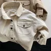 ジャケット1〜6年春秋の男の子シャツ韓国レトロコットンファッションリトルプリンセスコートラペルボタンジャケットキッズ服