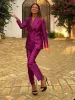 Neue Frauen Anzüge 2 Stück Erreichte Revers Formale Zweireiher Jacke Fi Hochwertige Büro Damen Blazer Set 9924#
