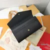 leather sarsh wallets women embossed envelope hasp long wallets card holder flower clutch purses with box