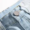 Heren Lente En Zomer Casual Gescheurde Jeans Rechte Pijpen Fi Broek Jean Glitter Jongen 10 Q4av#