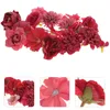 Decorative Flowers 20 Pcs Mini Flower Bouquet Artificial Party Small Wedding Fake Ornament Heads Purple Craft