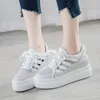 Zapatos informales 2024, sandalias de gladiador con plataforma de cuero genuino para mujer, zapatillas de verano Harajuku para mujer, Creepers para mujer