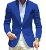 2020 Royal Blue Men's Suit One Butt 2 Pieces Formal Lapel Flat Busin Tuxedos Tailcoat Groomsmen For WeddingBlazer+Pants j0di#